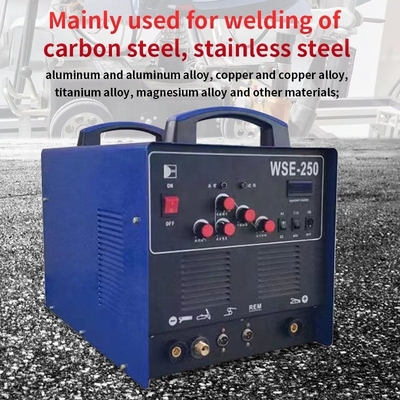 AC DC TIG сварщик Алюминиевая сварочная машина ИНВЕРТЕР WSE-250 220V 6.2KVA Воздушное охлаждение 6.2 220