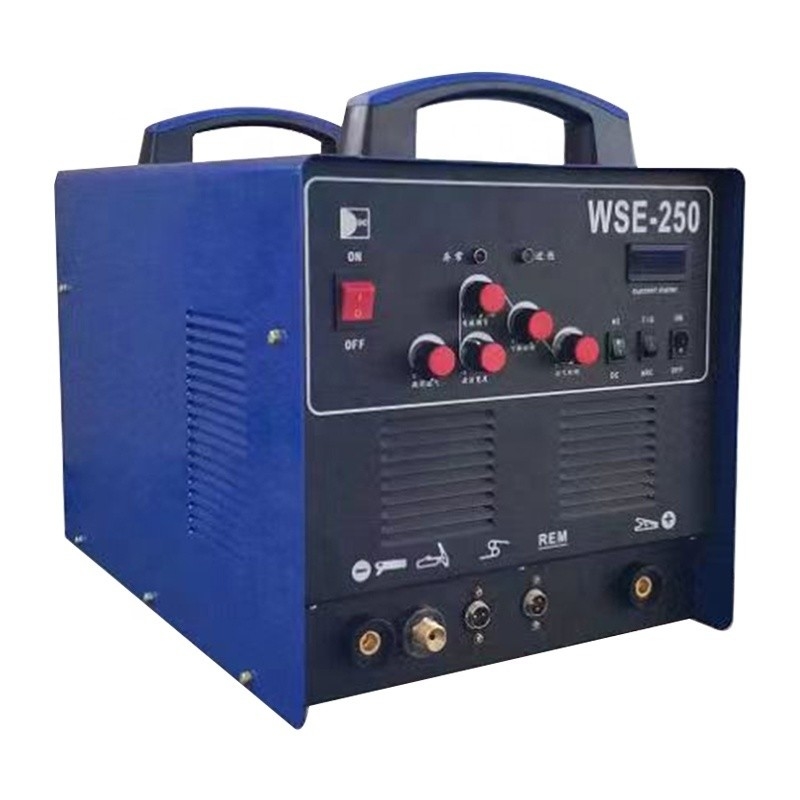 AC DC TIG сварщик Алюминиевая сварочная машина ИНВЕРТЕР WSE-250 220V 6.2KVA Воздушное охлаждение 6.2 220